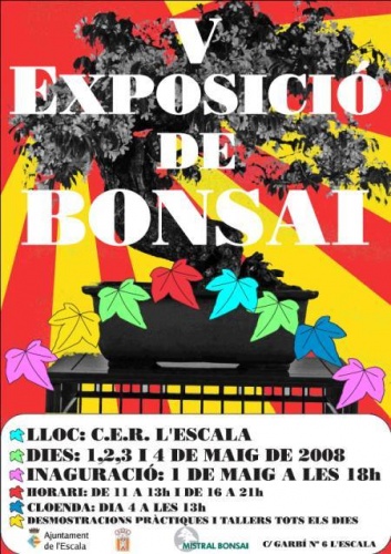Cartel V Exposicion de Bonsai