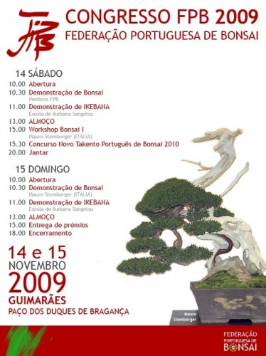 Cartel Congresio FPB 2009 - Federacion Portuguesa de bonsai