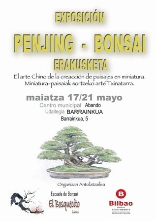 Cartel Exposicion Penjing Bonsai Erakusketa - Bilbao