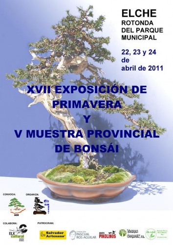 Cartel XVII Exposicion de Primavera y V Muestra Provincial de Bonsai